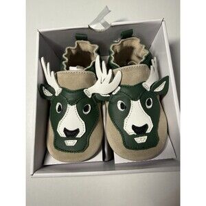 ROBEEZ SOFT SOLE NBA MILWAUKEE BUCKS FEAR THE DEER BABY SHOES 12-18 MONTHS NWB